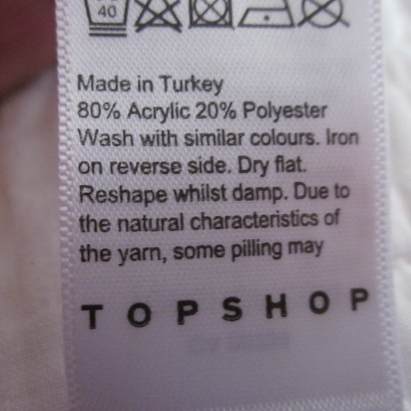 Topshop Sweater 14 Frill Ruffle Mock Neck Mint Blue NWOT - Picture 8 of 8